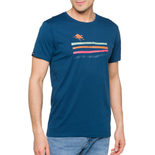 T-shirt in cotone 150 gr Sumatras Hot Buttered Blu Indigo.