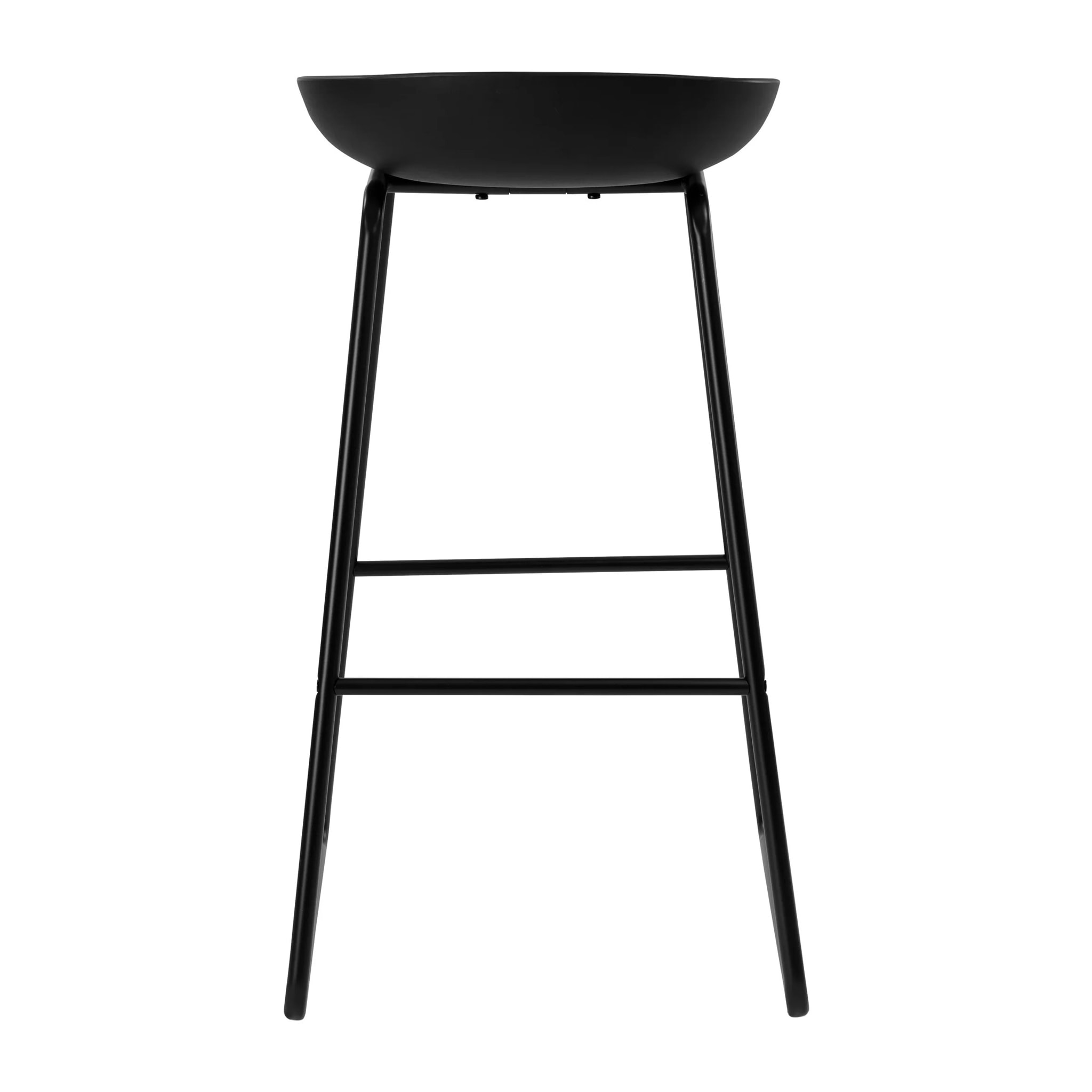 Lot de 2 chaises de bar noires H76cm - Yoshi