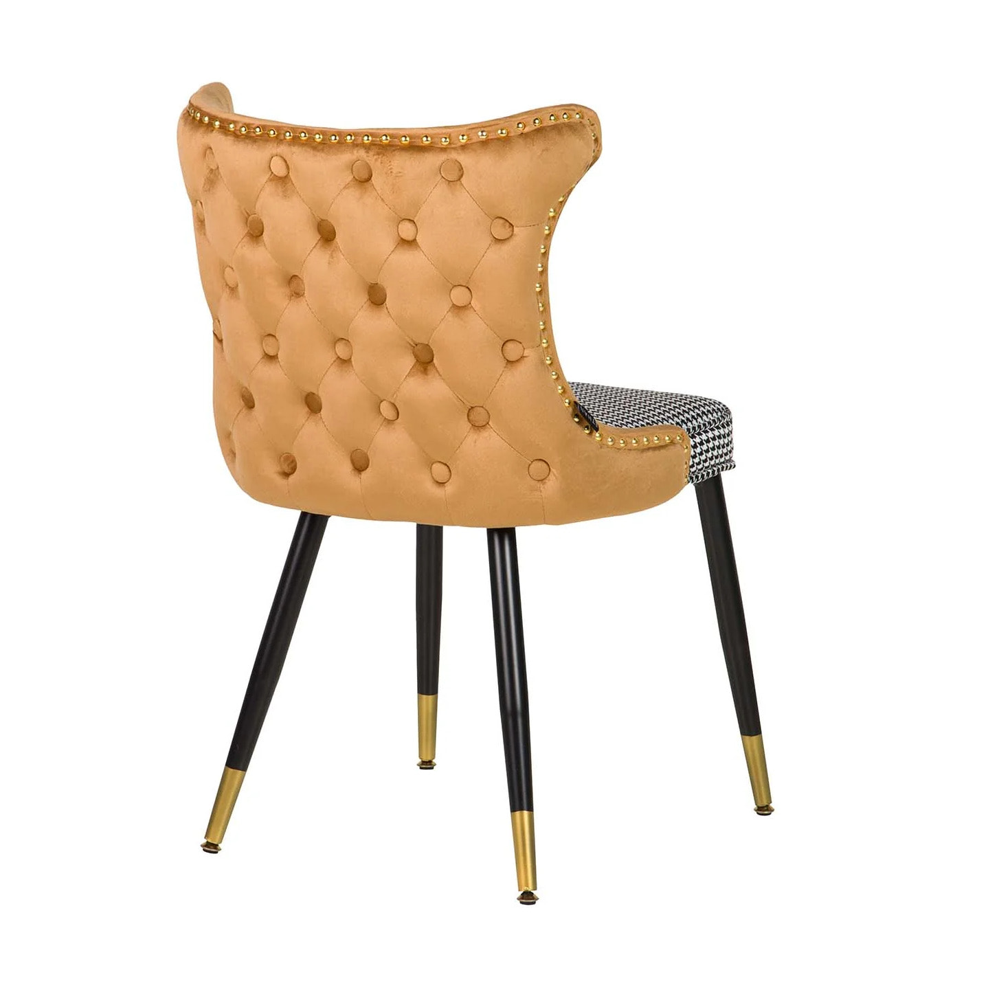 Silla Tachuelas Velvet Amarillo Aspen 49x54x82 Cm