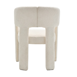 Gaspard - lot de 2 fauteuils en tissu bouclette - Beige