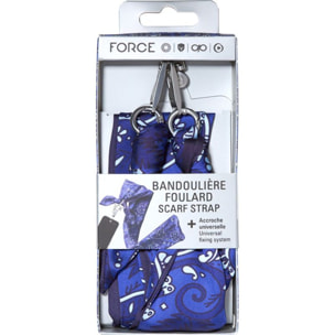 Cordon téléphone FORCE CASE foulard Bandana bleu