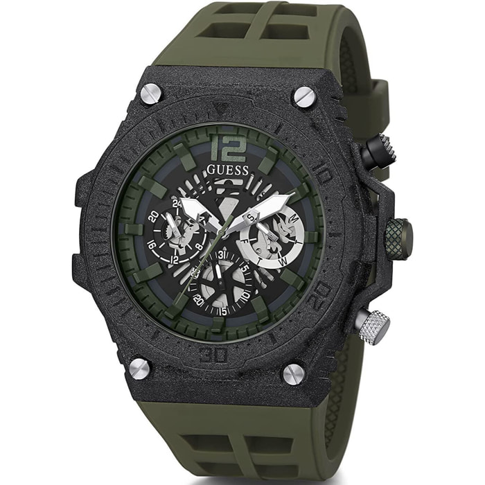 Reloj Guess GW0325G2 Hombre Analogico Cuarzo con Correa de Silicona