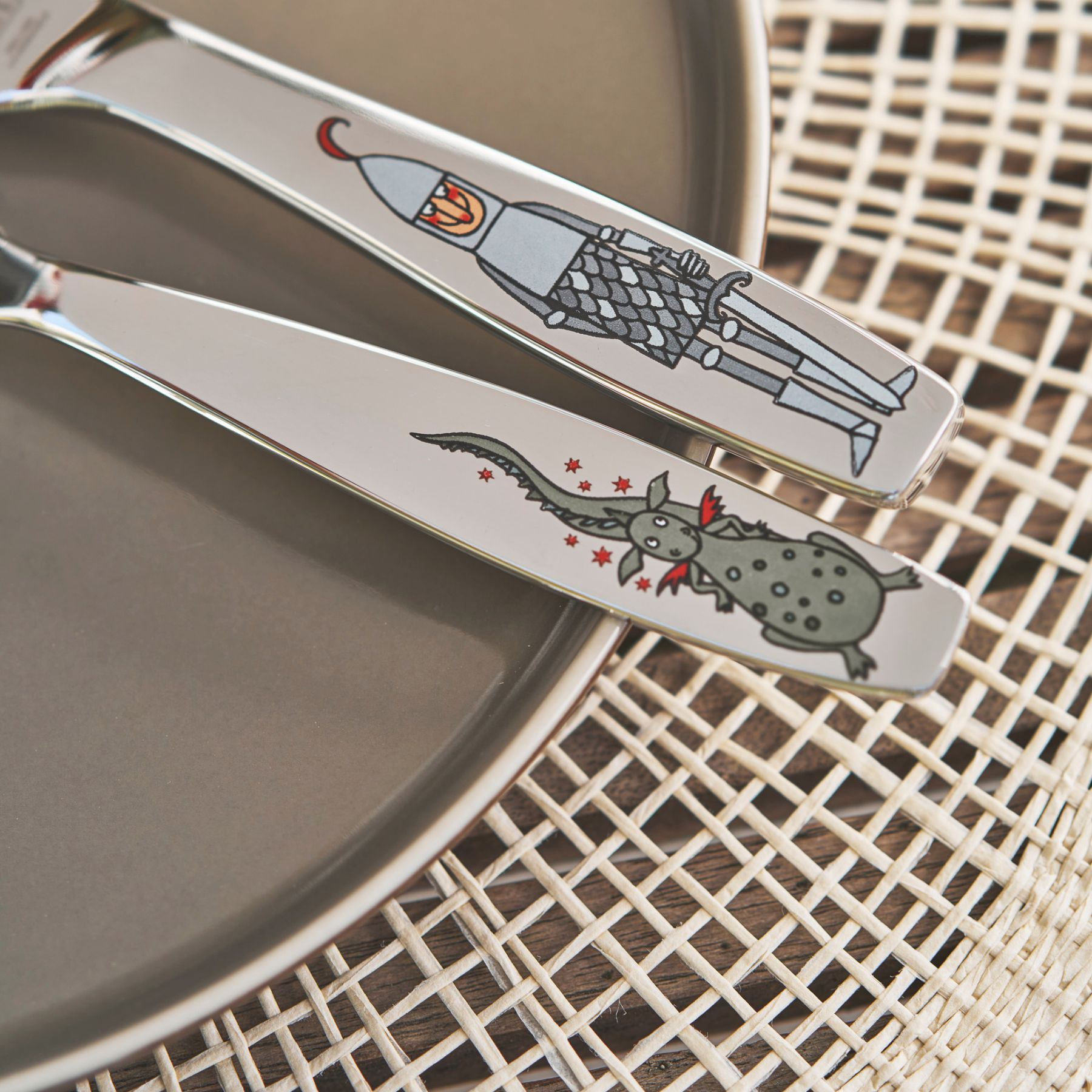 4-pcs, Couverts pour enfants, Argent