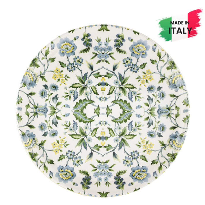 Piatto da portata tondo Sanremo in ceramica sottosmalto