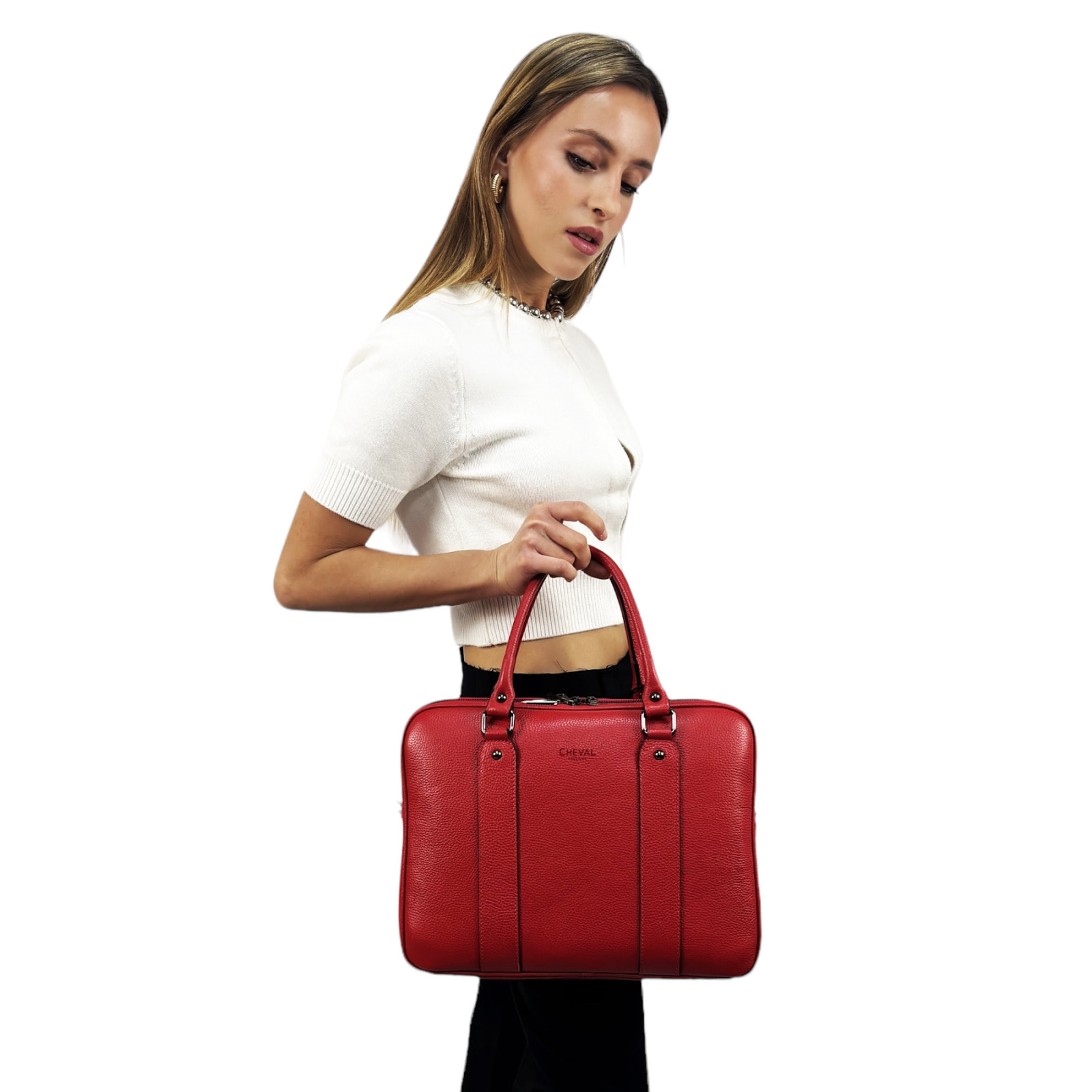 Maletín Business Cheval Firenze Ginevra Rojo