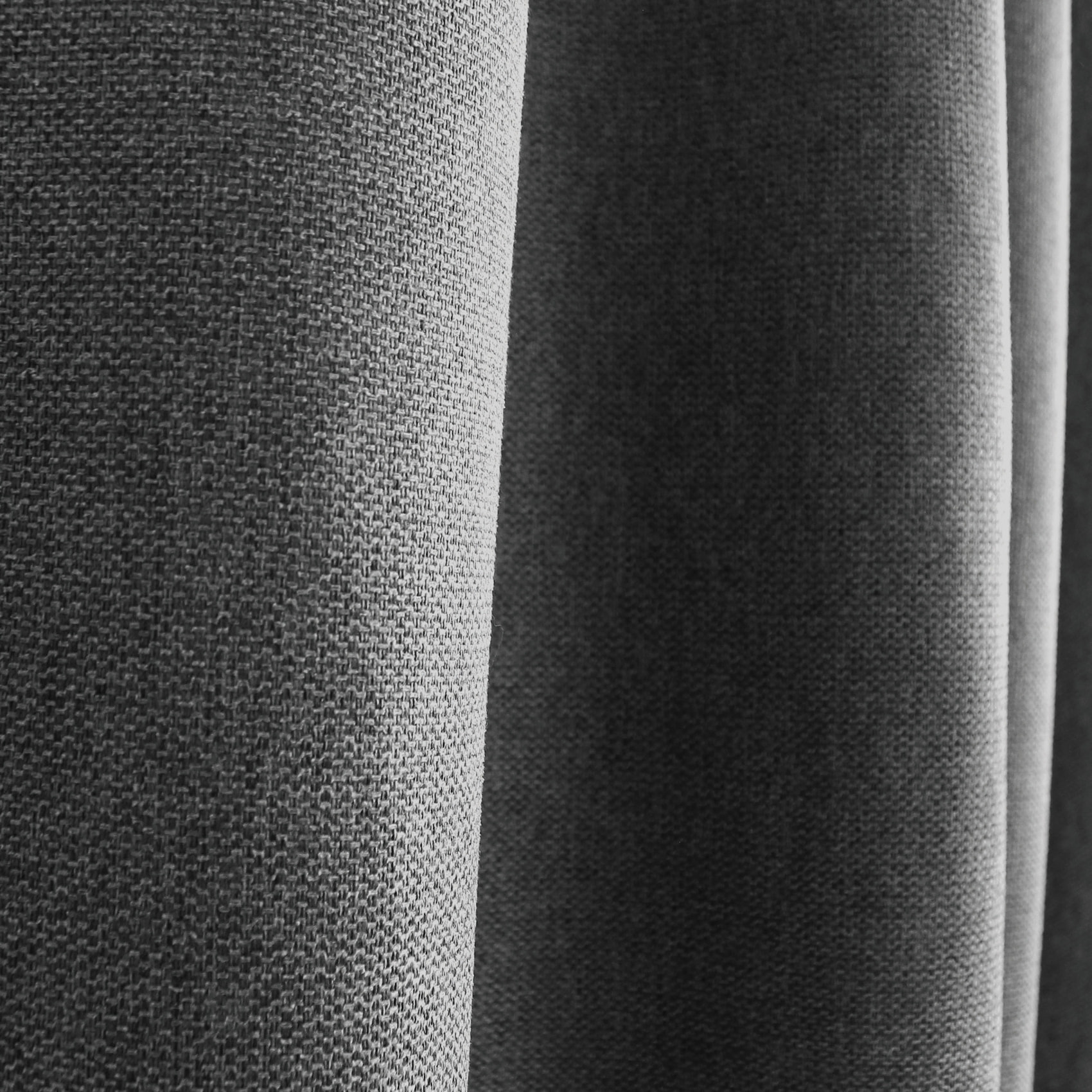 Rideau à oeillets en velours chenillé - Gris Foncé