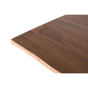 Mesas de Comedor de Madera Maciza de Acacia 240 Cm Estilo Rústico Industrial