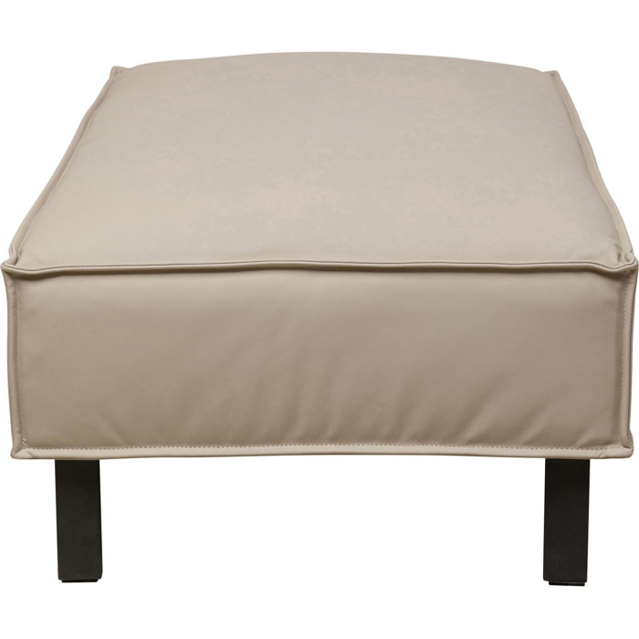 Pouf Victor cuir gris Kare Design