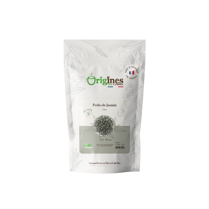 Perles de Jasmin - Thé Vert Bio au jasmin - Sachet 100g