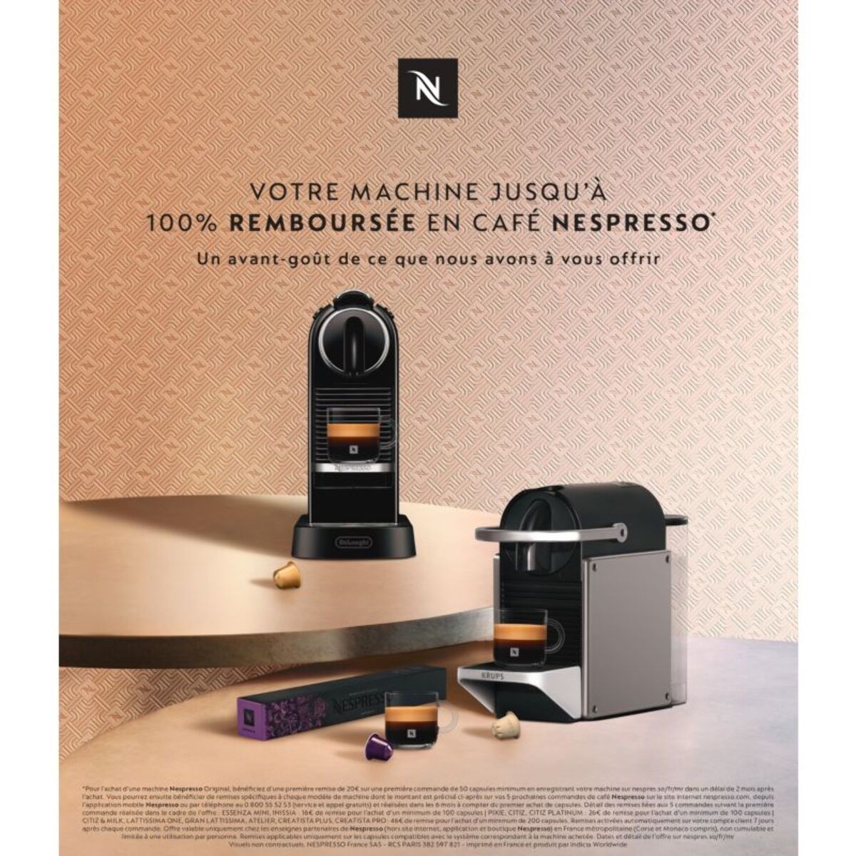 Nespresso DELONGHI NESPRESSO Inissia EN80.B + 50 capsules