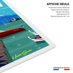 Poster de château et lac d' annecy Affiche seule