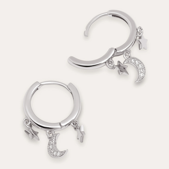 Pendientes Midnight Sky Plata