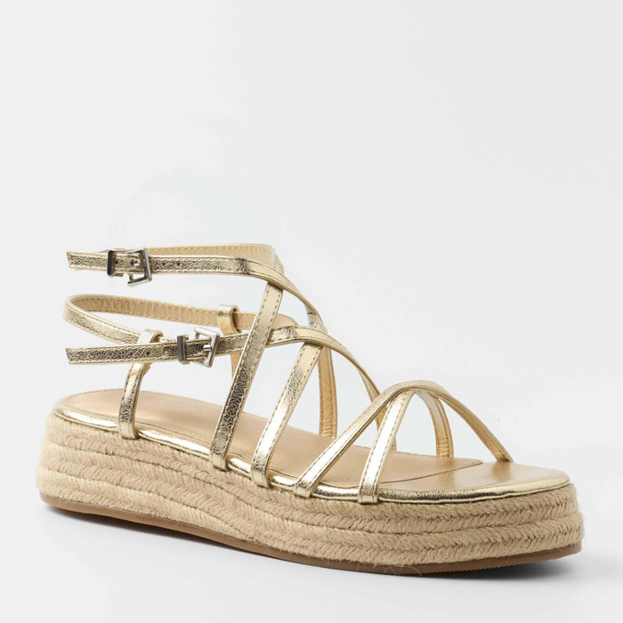 Sandalias de plataforma Formentor Dorado 4.5 cm
