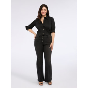 Fiorella Rubino - Camicia in cotone stretch - Nero