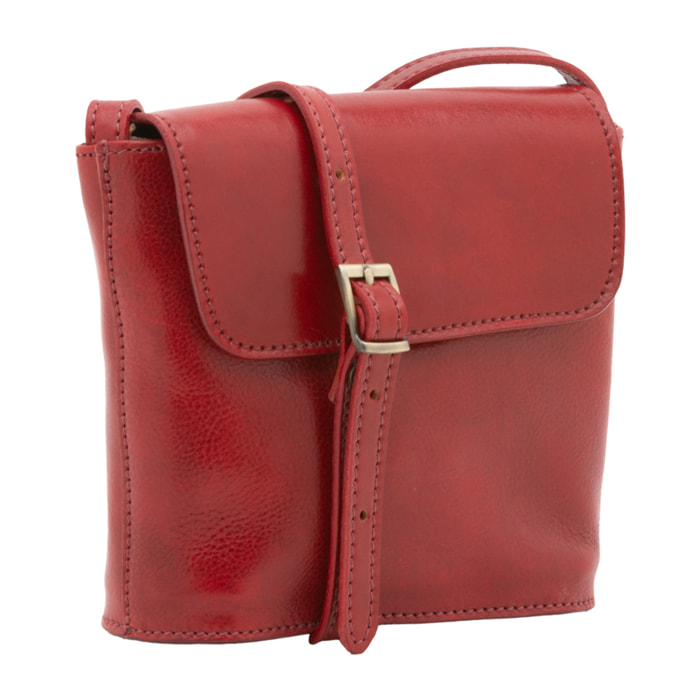 Borsa a tracolla  da uomo In Vera pelle Made in Italy 16x17,5x7 cm