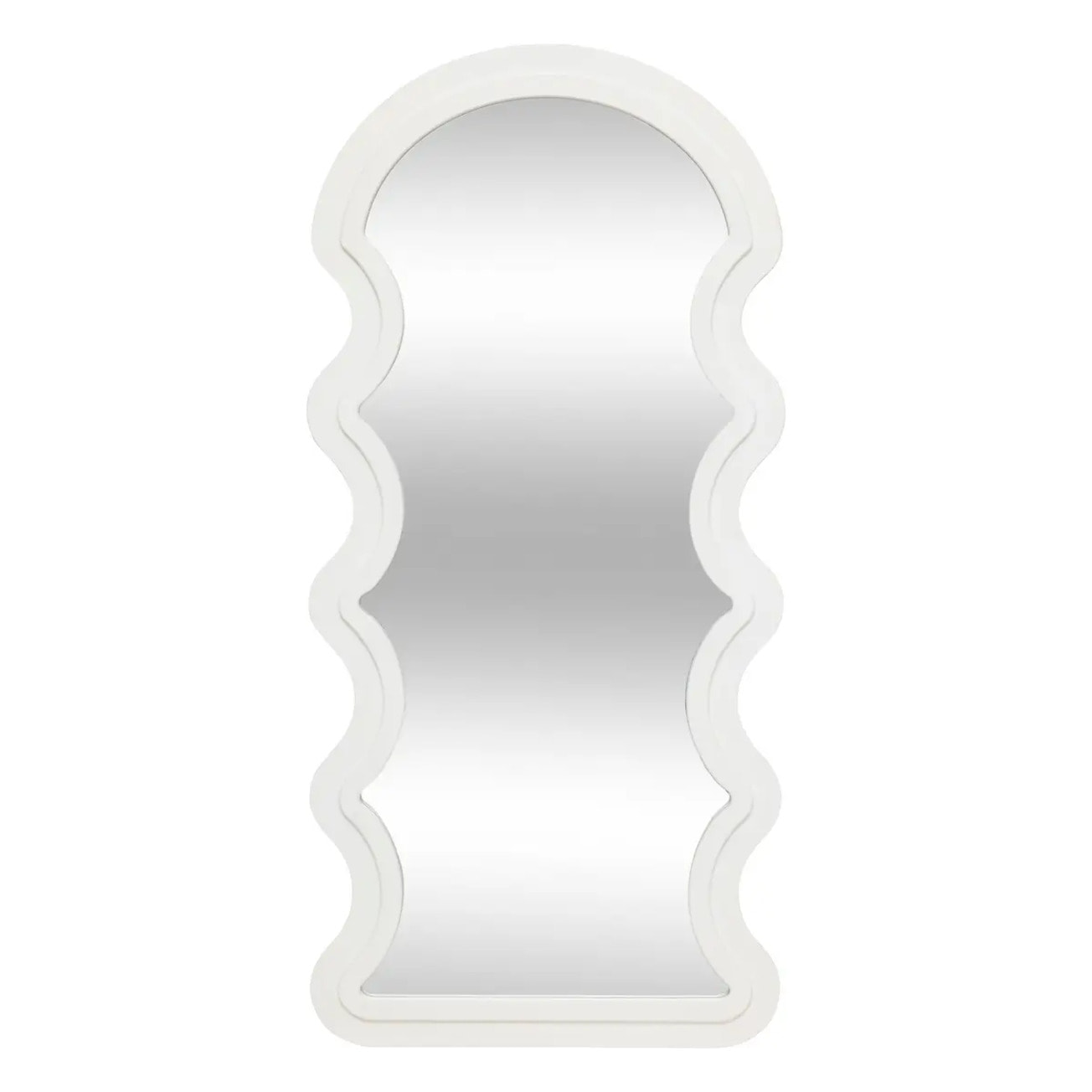 Miroir vague "Emily" blanc 114x54cm