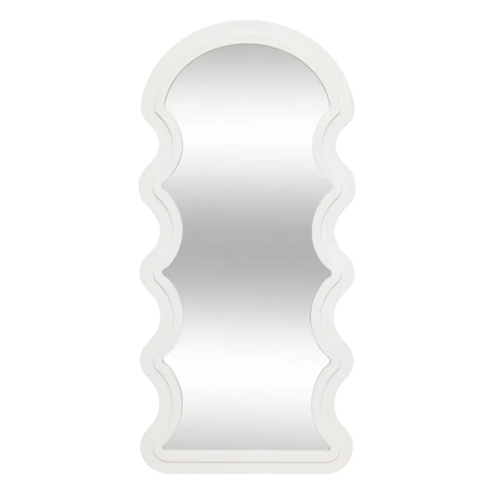 Miroir vague "Emily" blanc 114x54cm