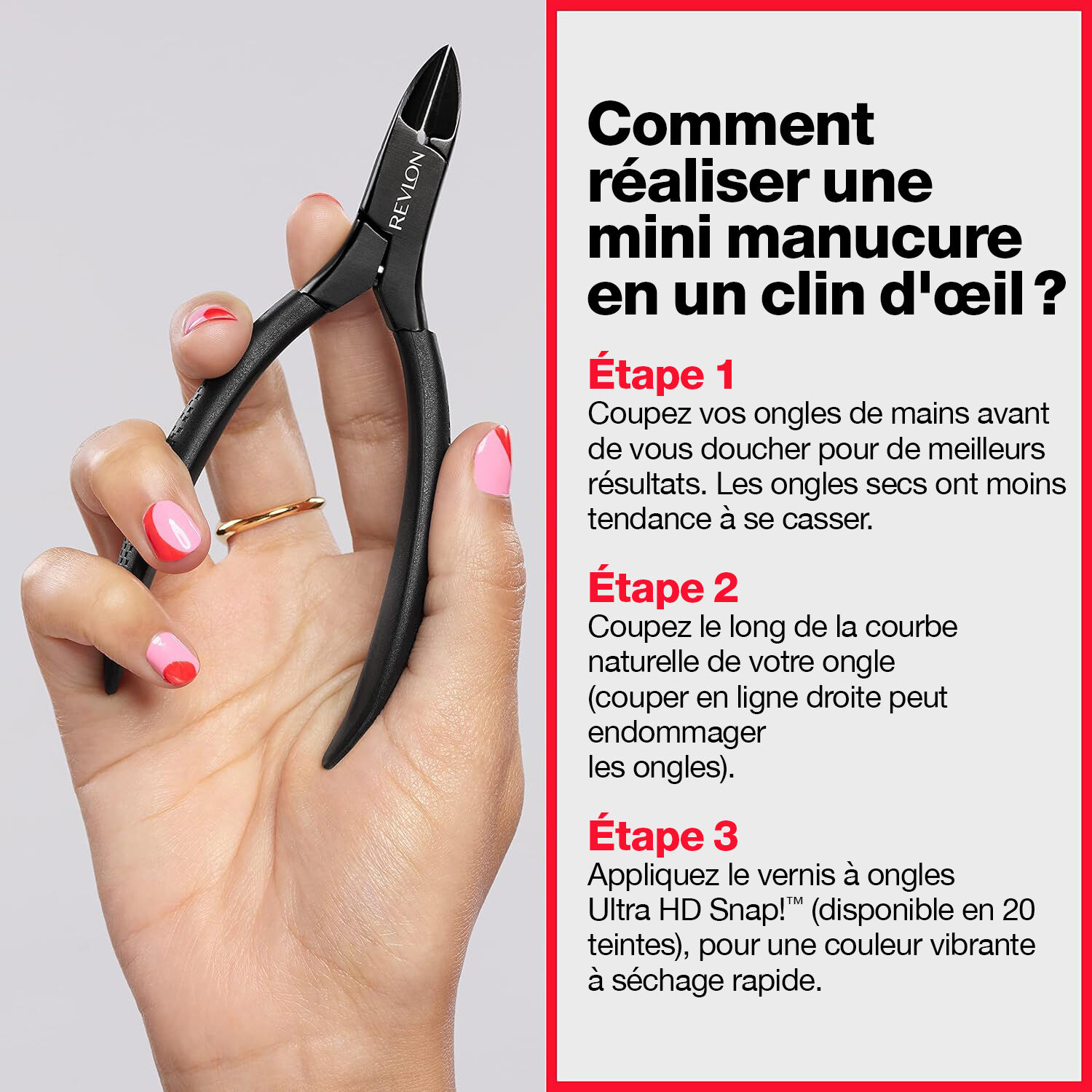 Pince à Ongles Confort + Contrôle - Coupe-Ongles Facile à Utiliser