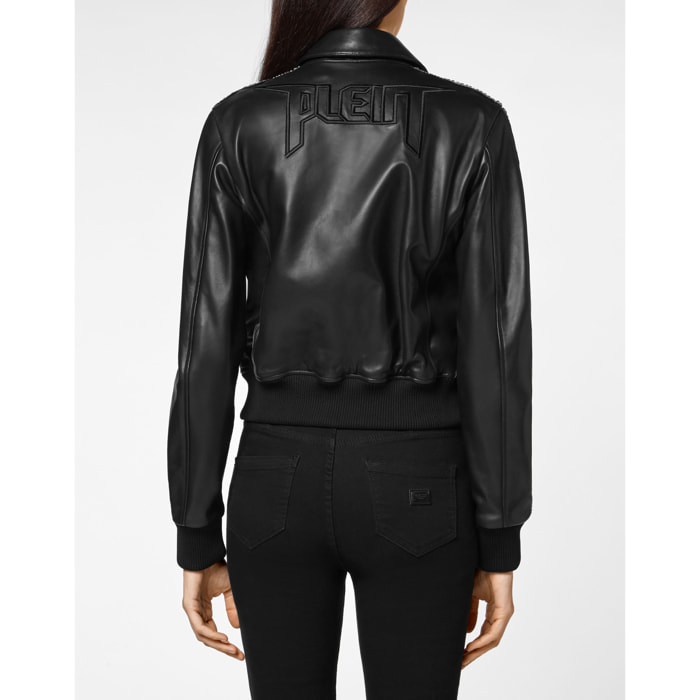 PHILIPP PLEIN Leather Bomber