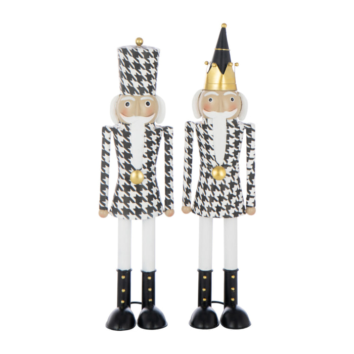 J-Line figurine Casse-Noisette Moustache - métal - mix - small - 2 pièces