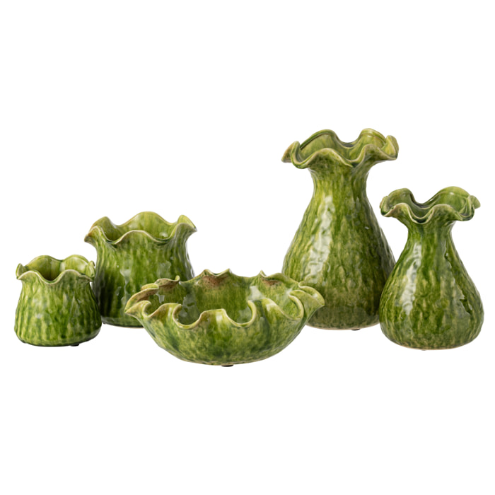 J-Line Cache-pot Ronny Irrégulier - céramique - vert - large