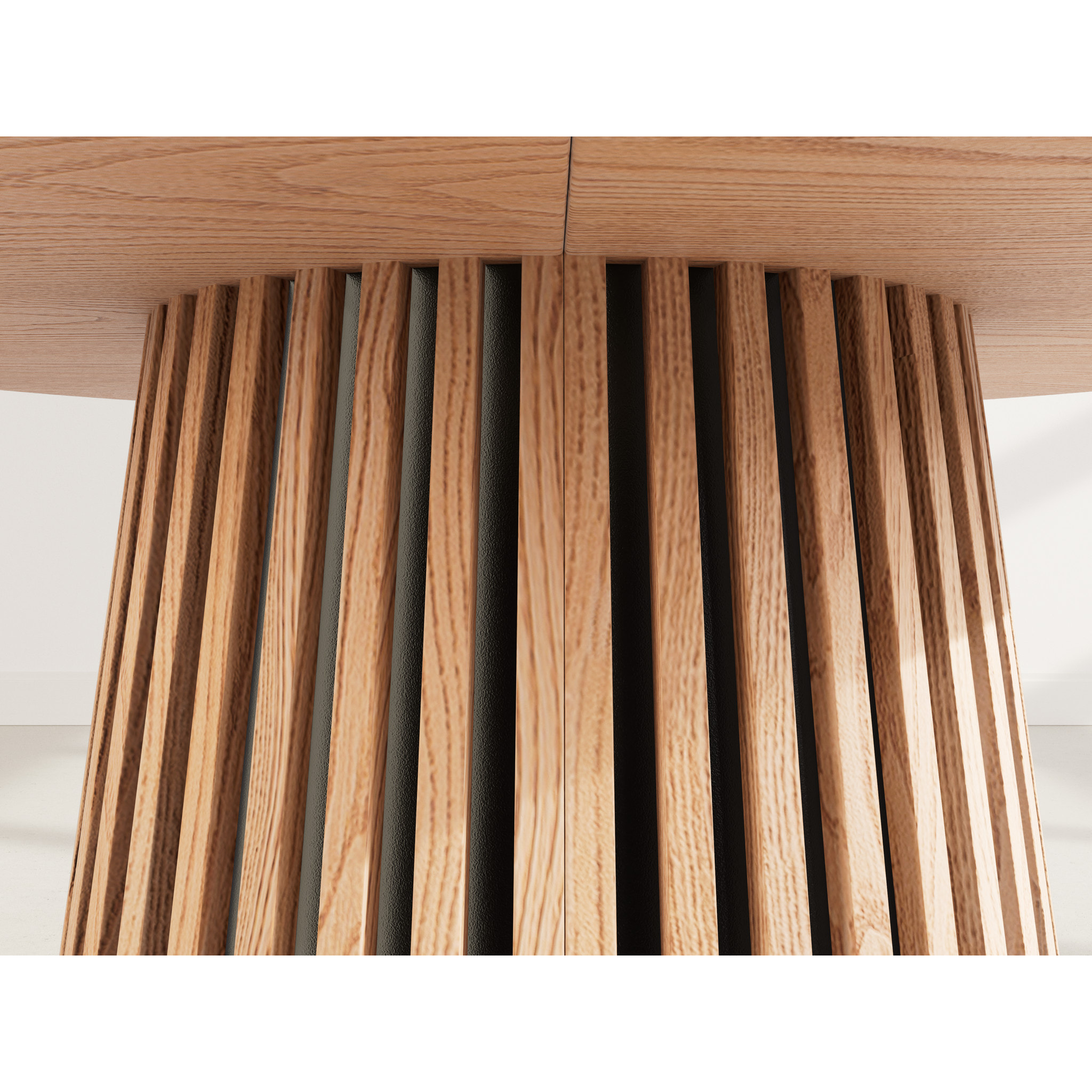 Freya - table à manger ronde extensible - effet bois - 4 à 8 personnes - Bois