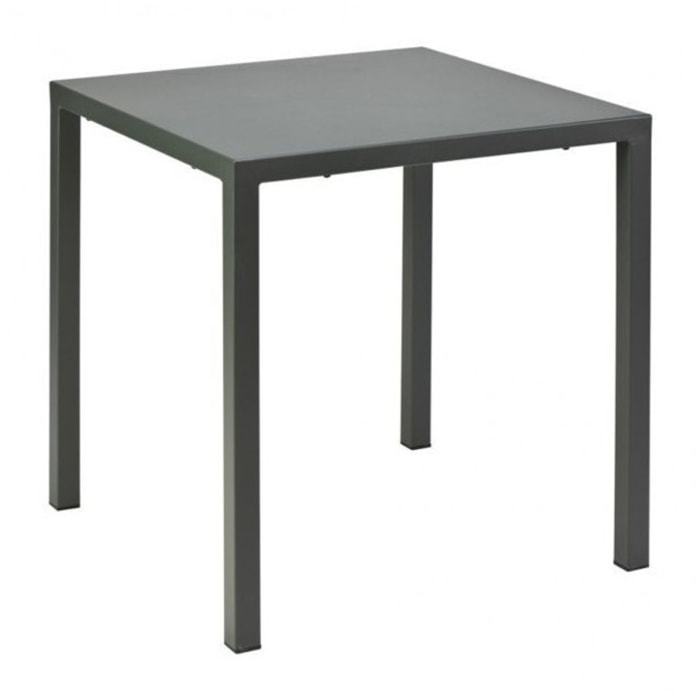 Tavolo MARSIGLIA in metallo antracite 70x70 cm, impilabile