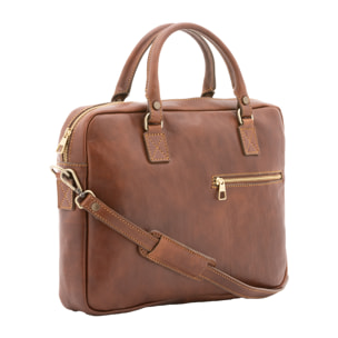 Borsa a mano  unisex In Vera pelle Made in Italy 38x28x7 cm