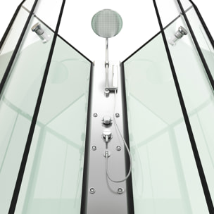 Cabine de douche 85x85x225cm 1/4 de cercle - ZEENY