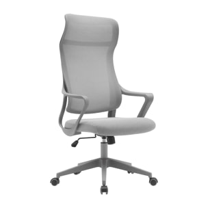 Silla de estudio Remi tela gris 127x67x69 cm
