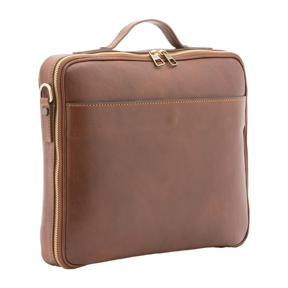 Borsa a mano  unisex In Vera pelle Made in Italy 38x32x6 cm