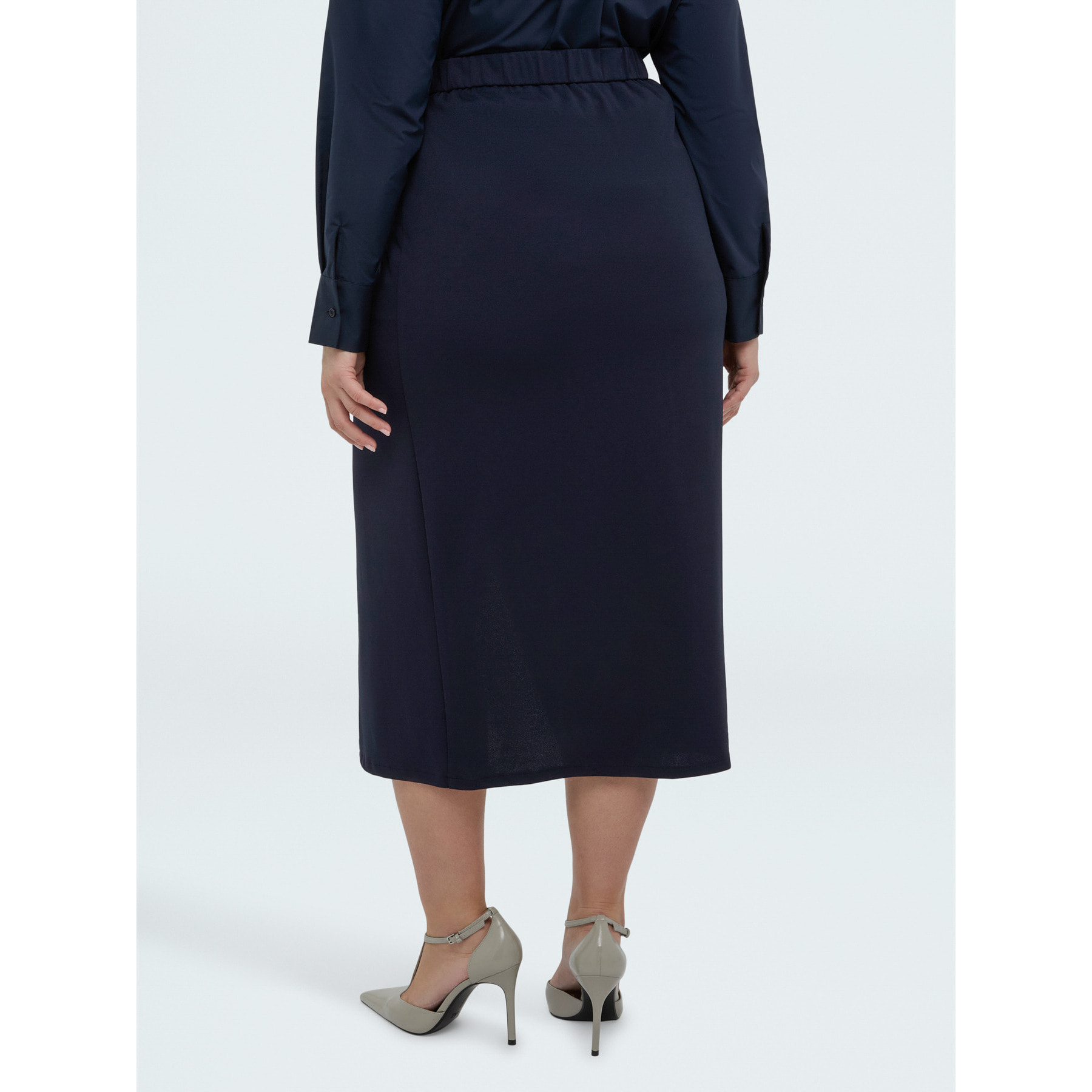 Fiorella Rubino - Gonna lunga con chiusura portafoglio - Blu