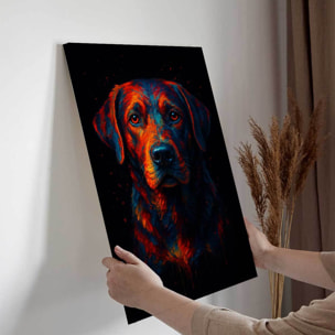 Tableau chien néon expressif Toile imprimée