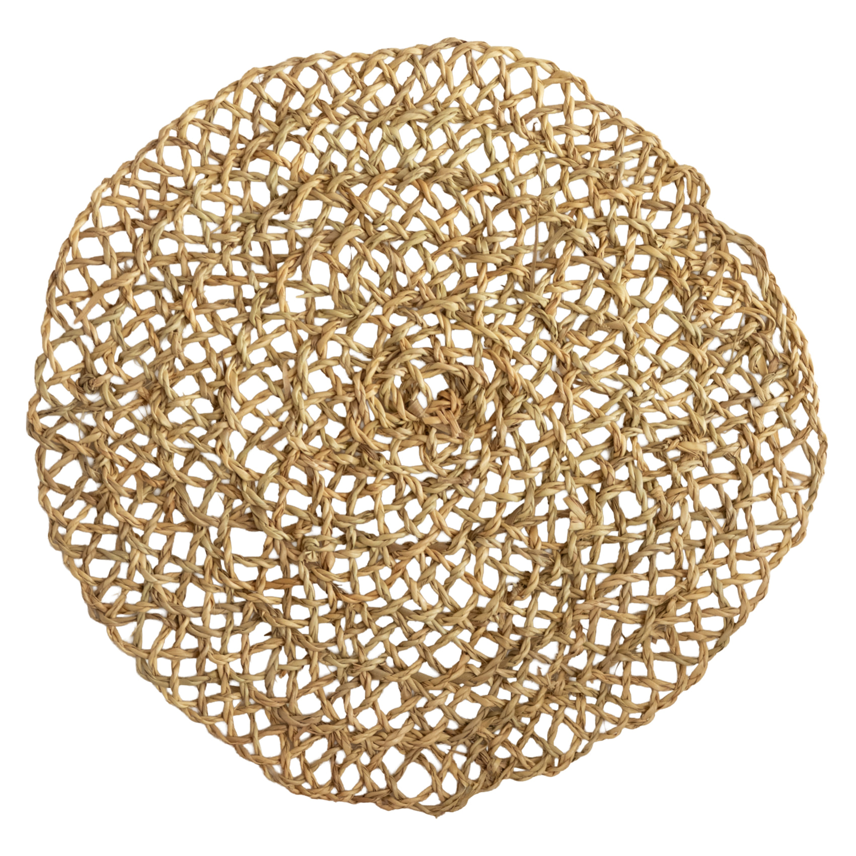 Dessous de plat fibre de palmier ajouré - Naturel