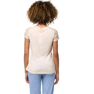 Camiseta de mujer Leone Lace de manga corta