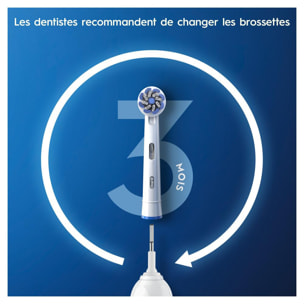 Oral-B - Pro 3 - Bleue - Brosse À Dents Électrique