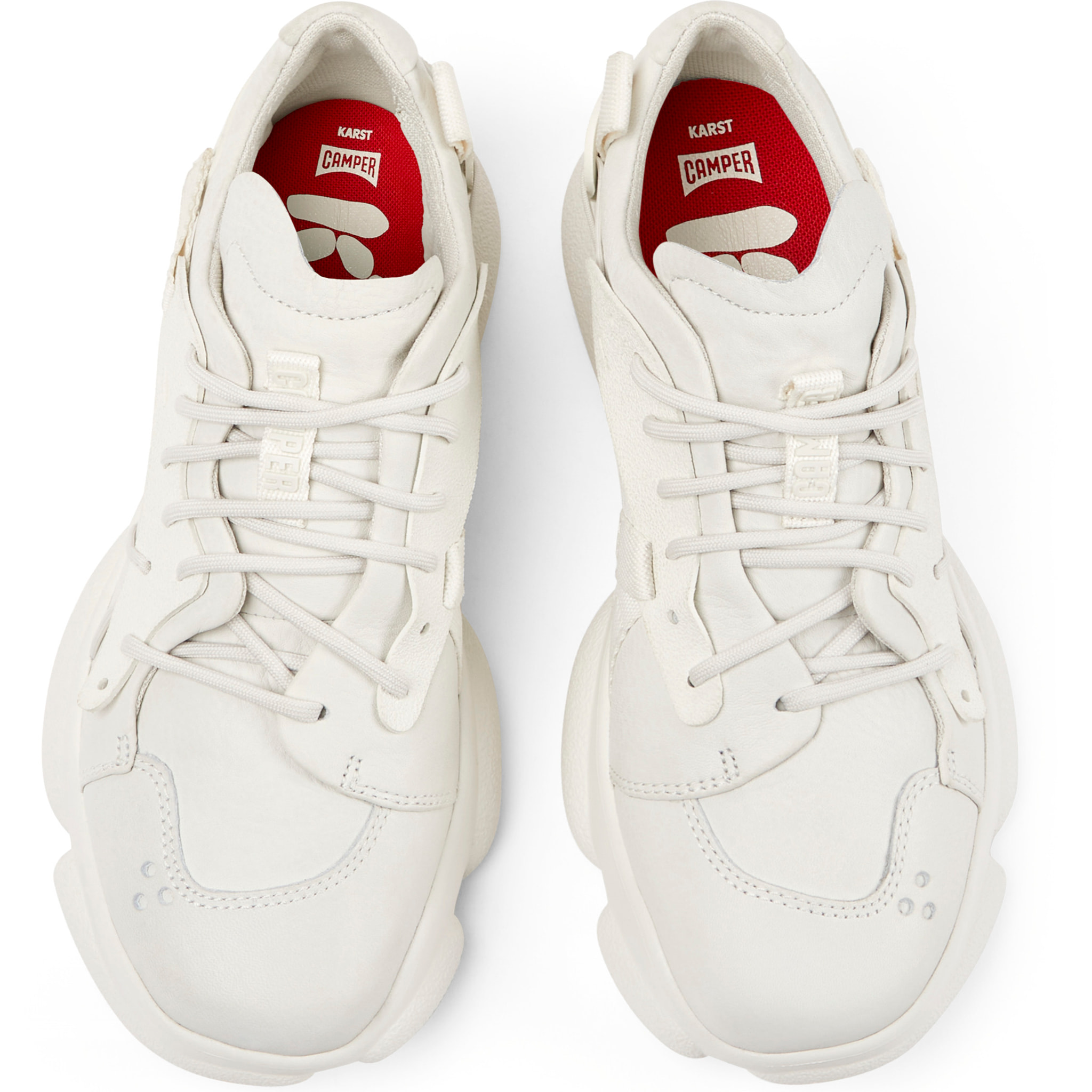 Zapatillas - CAMPER Karst - Blanco - Piel lisa / Goma