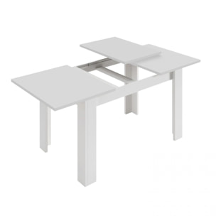Mesa de comedor extensible Kendra 123 Blanco Artik (Blanco Mate)