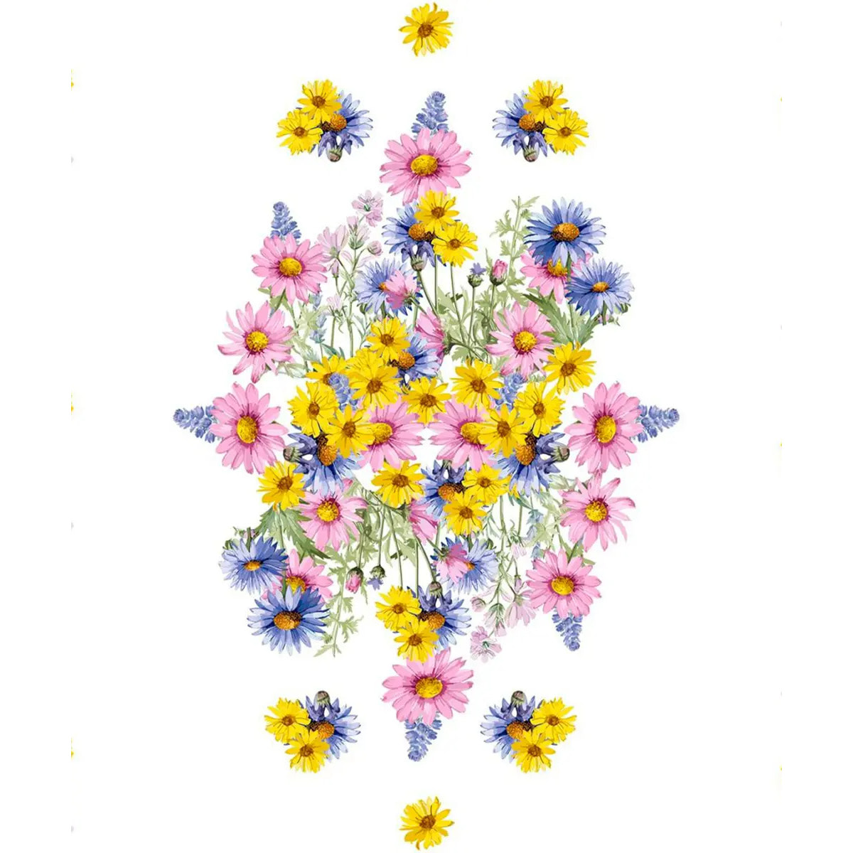 Tovaglia floreale lavabile 100% cotone AIUOLA