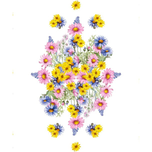 Tovaglia floreale lavabile 100% cotone AIUOLA