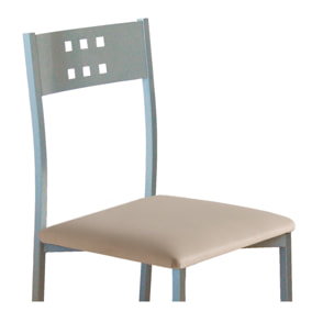 Set de 4 sillas – Polipiel lisa con diseño minimalista