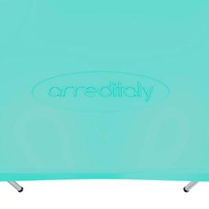 Tavolo Tavolino Pieghevole In Dura Resina Set Birreria Facile Trasporto Con Maniglie Per Giardino Campeggio Terrazzo Fiere 180x74x74 cm Verde Tiffany