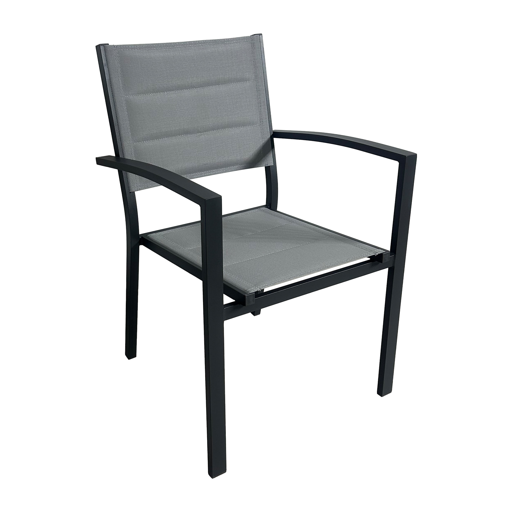 Set 2 Sillas de exterior – Aluminio y textilene blanco