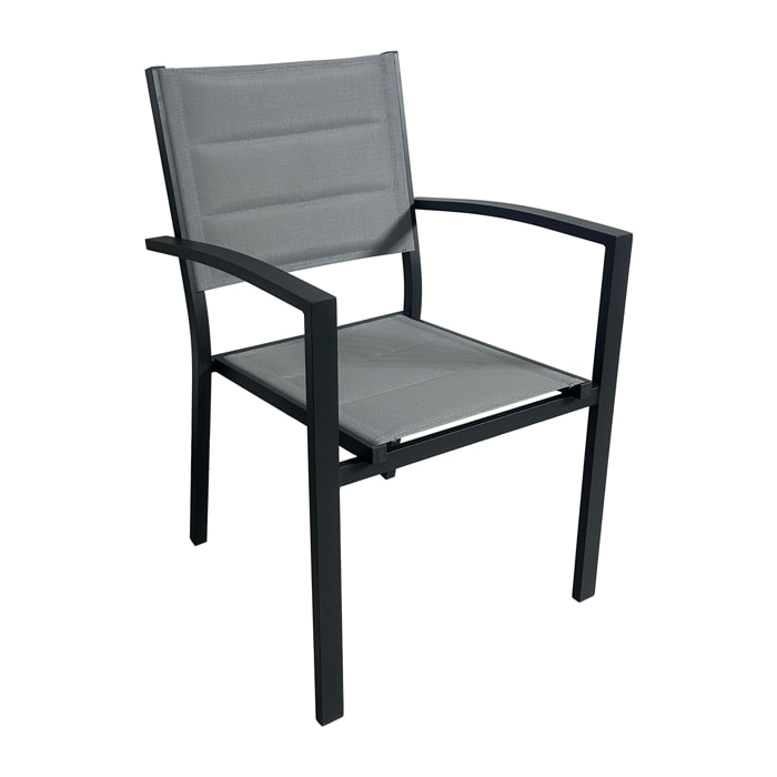 Set 2 Sillas de exterior – Aluminio y textilene blanco