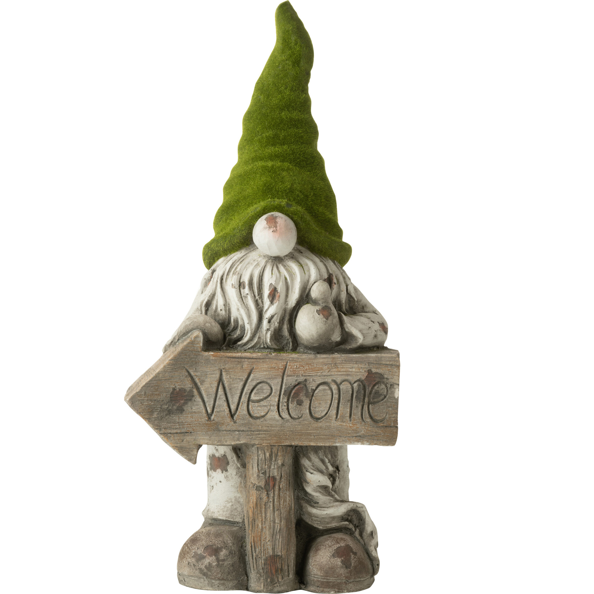 J-Line décoration Lutin Welcome - magnesium - gris/vert - small