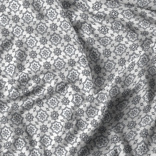PARURE COPRIPIUMINO ATHENA, 100% Cotone, Made in Italy - DORA FUMO