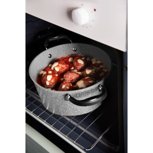 Casserole 20 cm avec Couvercle Excelsa – Forn-Ok, Aluminium Gris