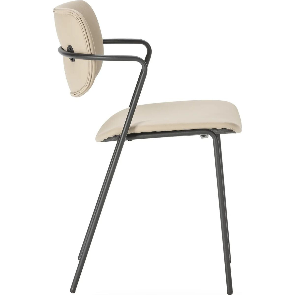 Lot de 2 chaises en simili cuir - SKANDI