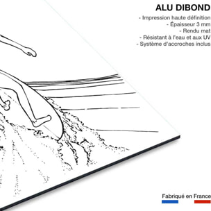 Tableau surfeuse tube Tableau alu Dibond
