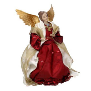 Angelo in tessuto rosso cmh24